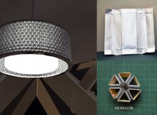 Elegant Light Shade Created from Recycled Drink Boxes by Designer Ed Chew